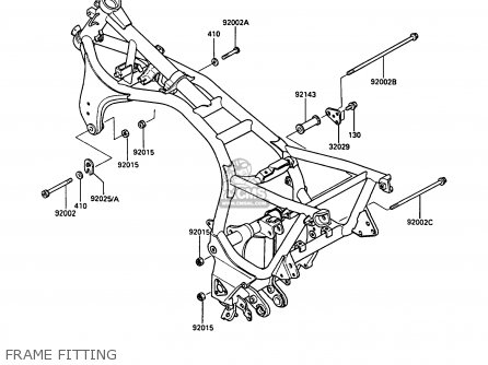FRAME FITTING - ZG1000A5 1000GTR 1990 EUROPE UK FR FG IT SD