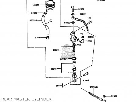 REAR MASTER CYLINDER - ZG1000A5 1000GTR 1990 EUROPE UK FR FG IT SD