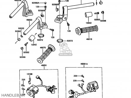 HANDLEBAR - ZG1000A5 1000GTR 1990 EUROPE UK FR FG IT SD