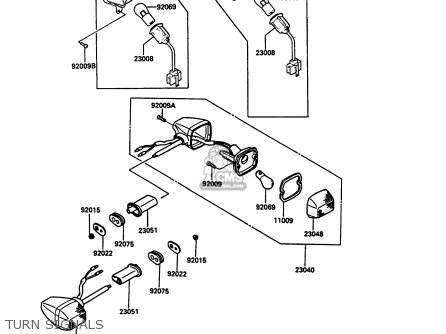 TURN SIGNALS - ZG1000A5 1000GTR 1990 EUROPE UK FR FG IT SD