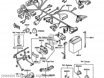 CHASSIS ELECTRICAL EQUIPMENT - ZG1000A5 1000GTR 1990 EUROPE UK FR FG IT SD