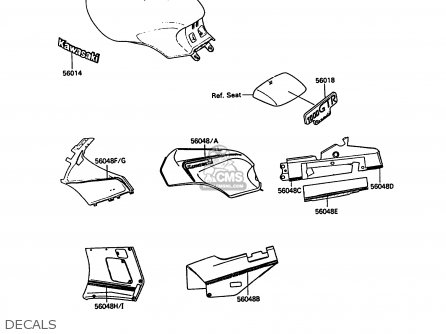 DECALS - ZG1000A5 1000GTR 1990 EUROPE UK FR FG IT SD