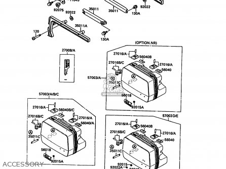 ACCESSORY - ZG1000A5 1000GTR 1990 EUROPE UK FR FG IT SD