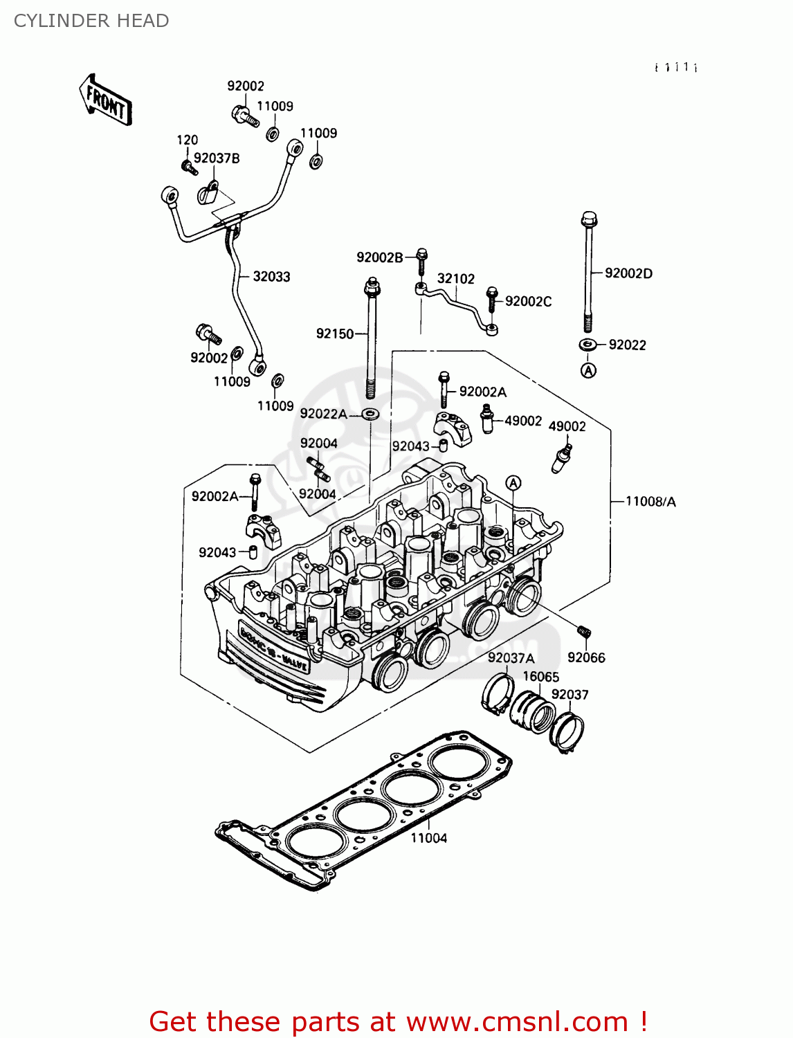 CYLINDER HEAD ZG1000A5 CONCOURS 1990 USA CALIFORNIA CANADA