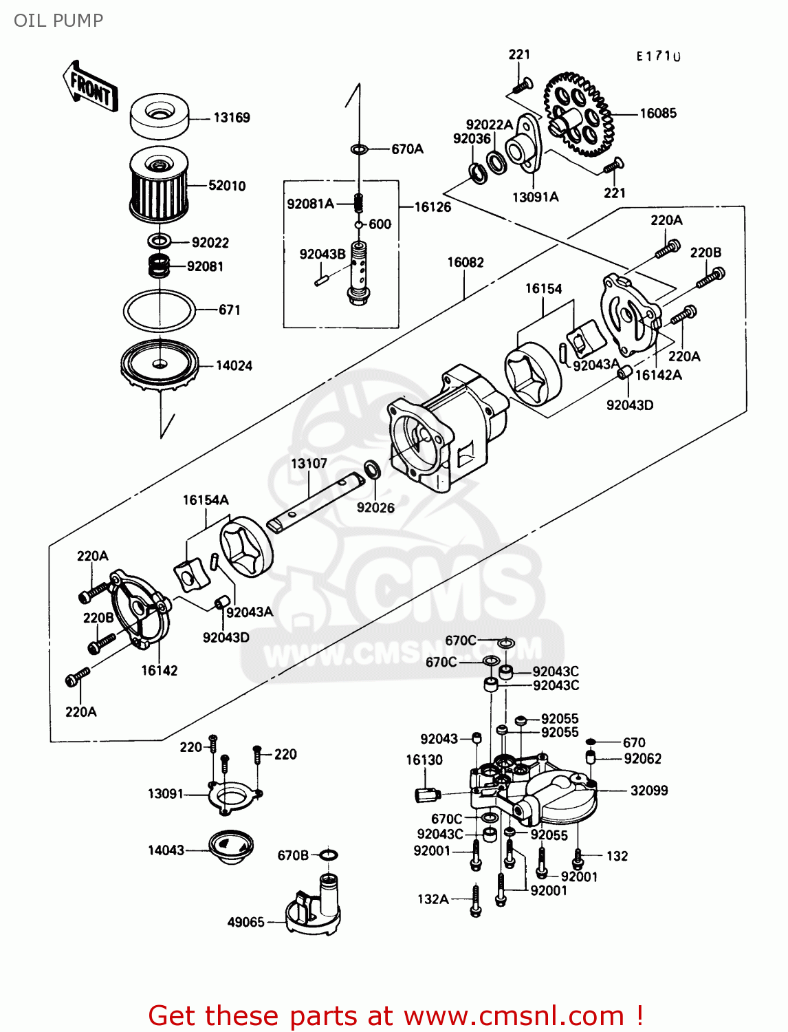 OIL PUMP ZG1000A5 CONCOURS 1990 USA CALIFORNIA CANADA