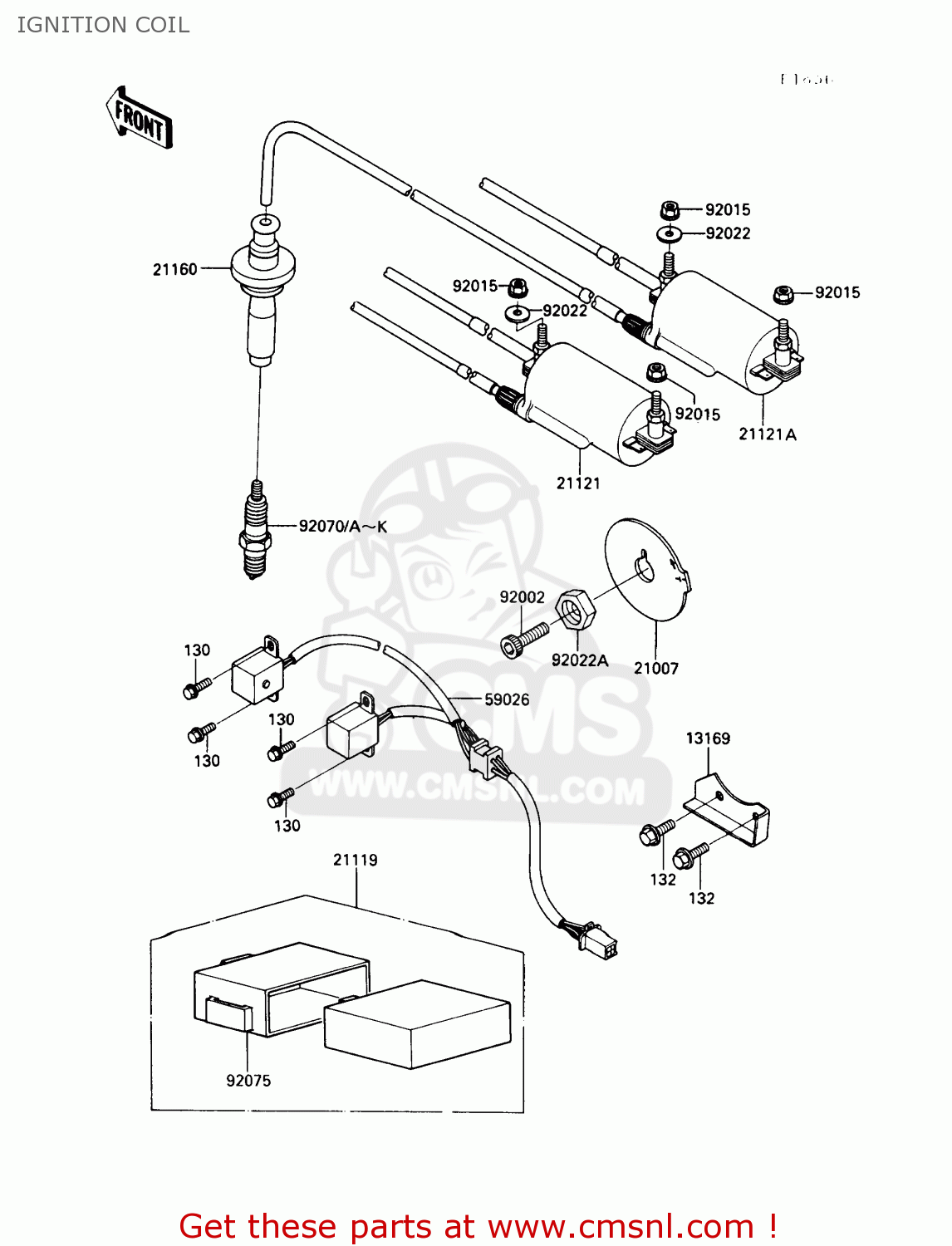 IGNITION COIL ZG1000A5 CONCOURS 1990 USA CALIFORNIA CANADA