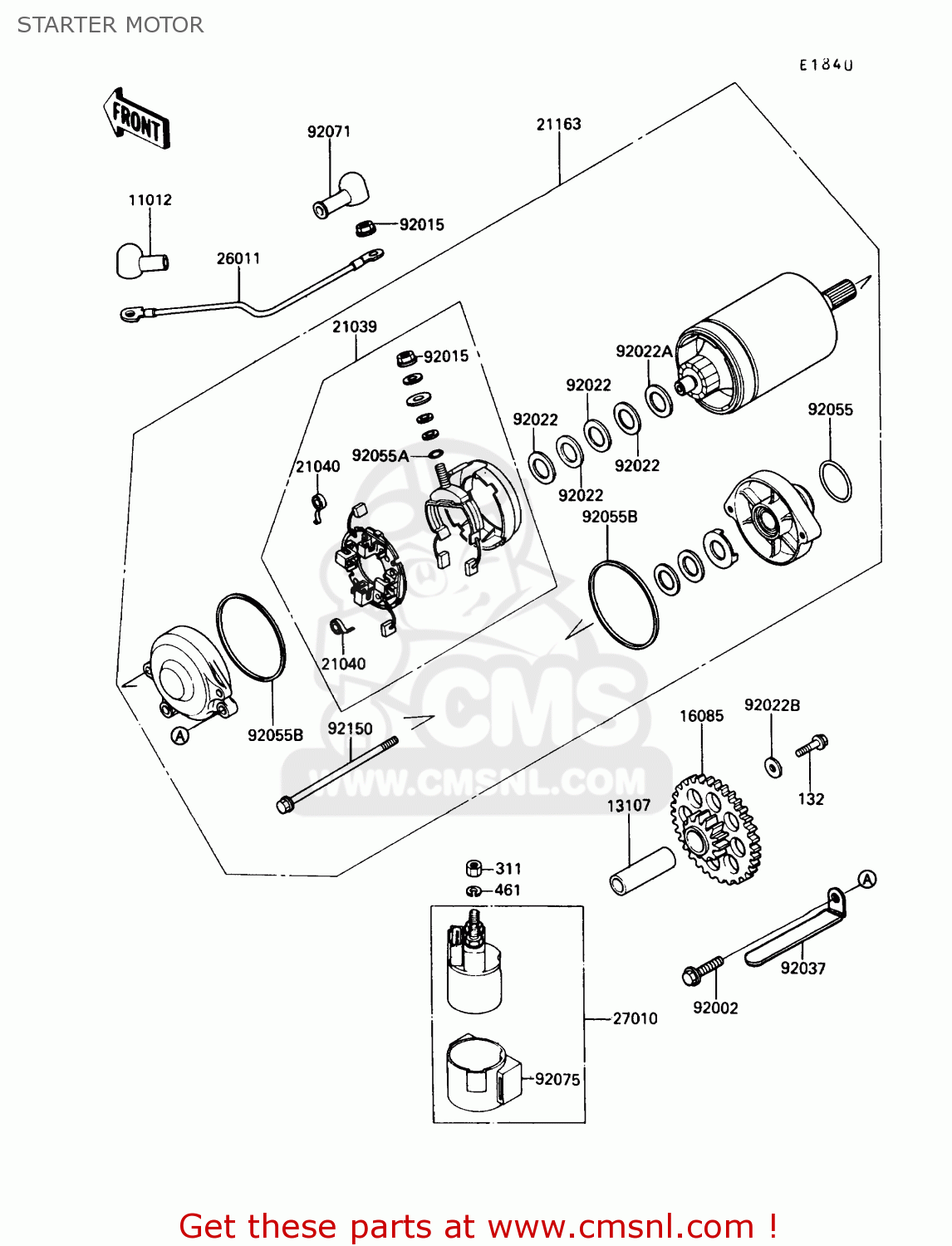 STARTER MOTOR ZG1000A5 CONCOURS 1990 USA CALIFORNIA CANADA