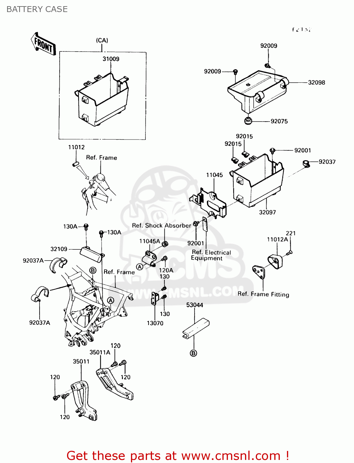 BATTERY CASE ZG1000A5 CONCOURS 1990 USA CALIFORNIA CANADA
