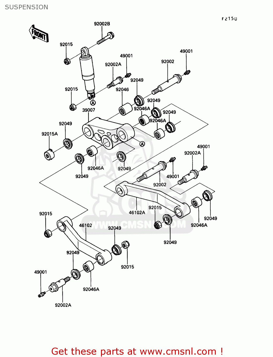 SUSPENSION ZG1000A5 CONCOURS 1990 USA CALIFORNIA CANADA