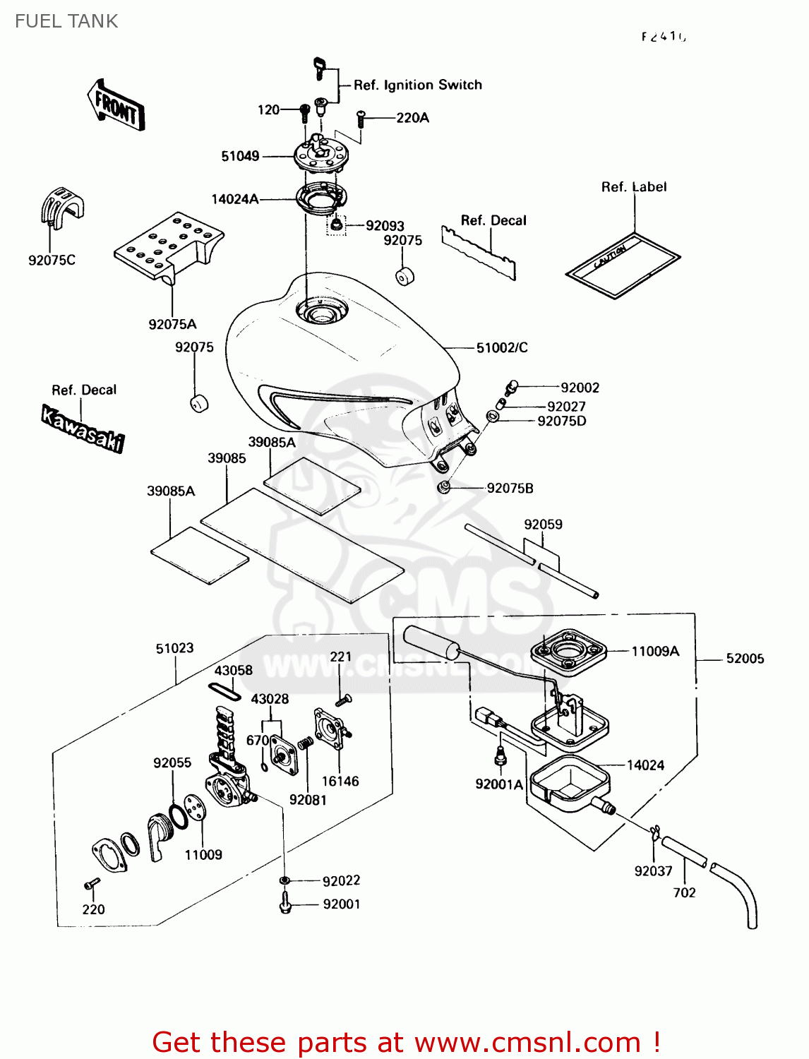 FUEL TANK ZG1000A5 CONCOURS 1990 USA CALIFORNIA CANADA