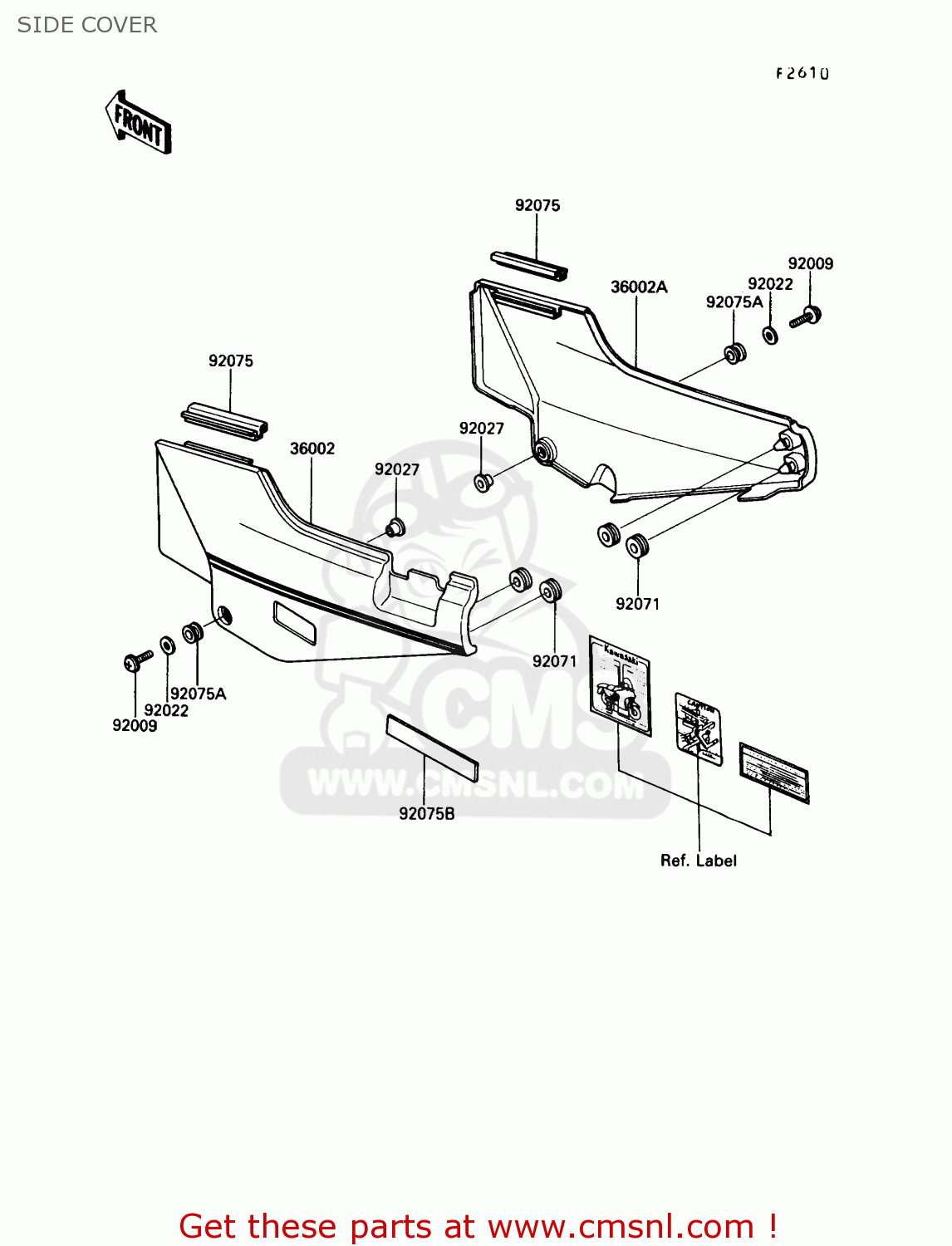 SIDE COVER ZG1000A5 CONCOURS 1990 USA CALIFORNIA CANADA