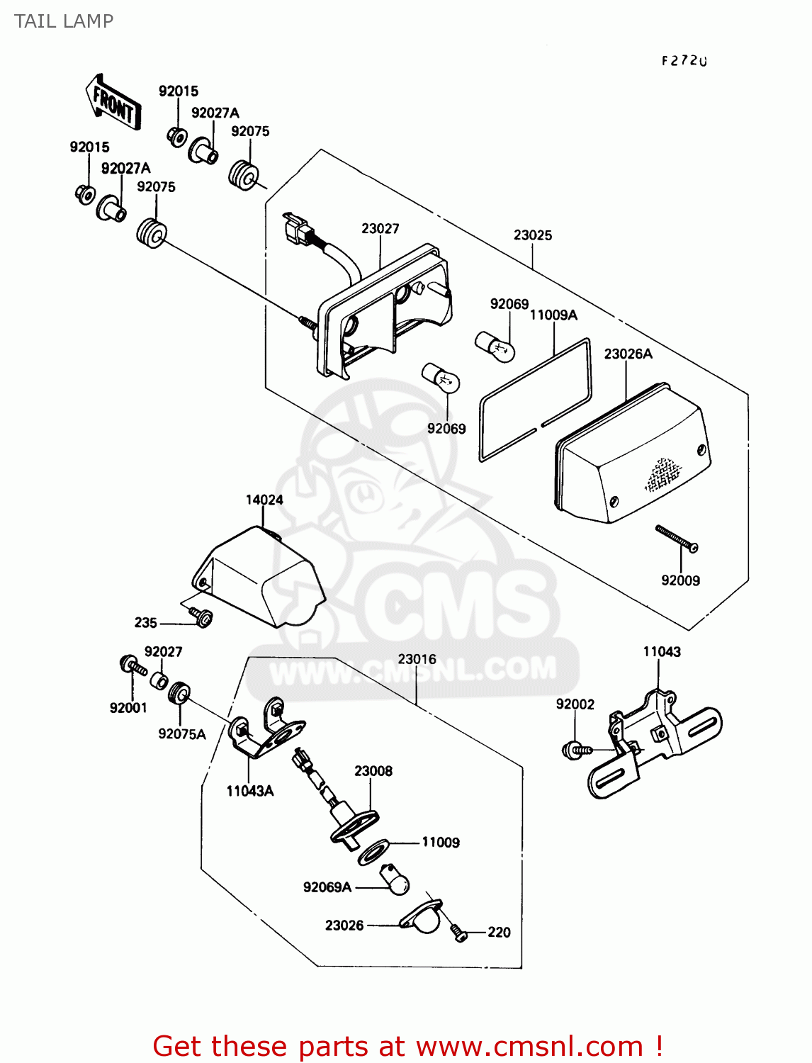 TAIL LAMP ZG1000A5 CONCOURS 1990 USA CALIFORNIA CANADA