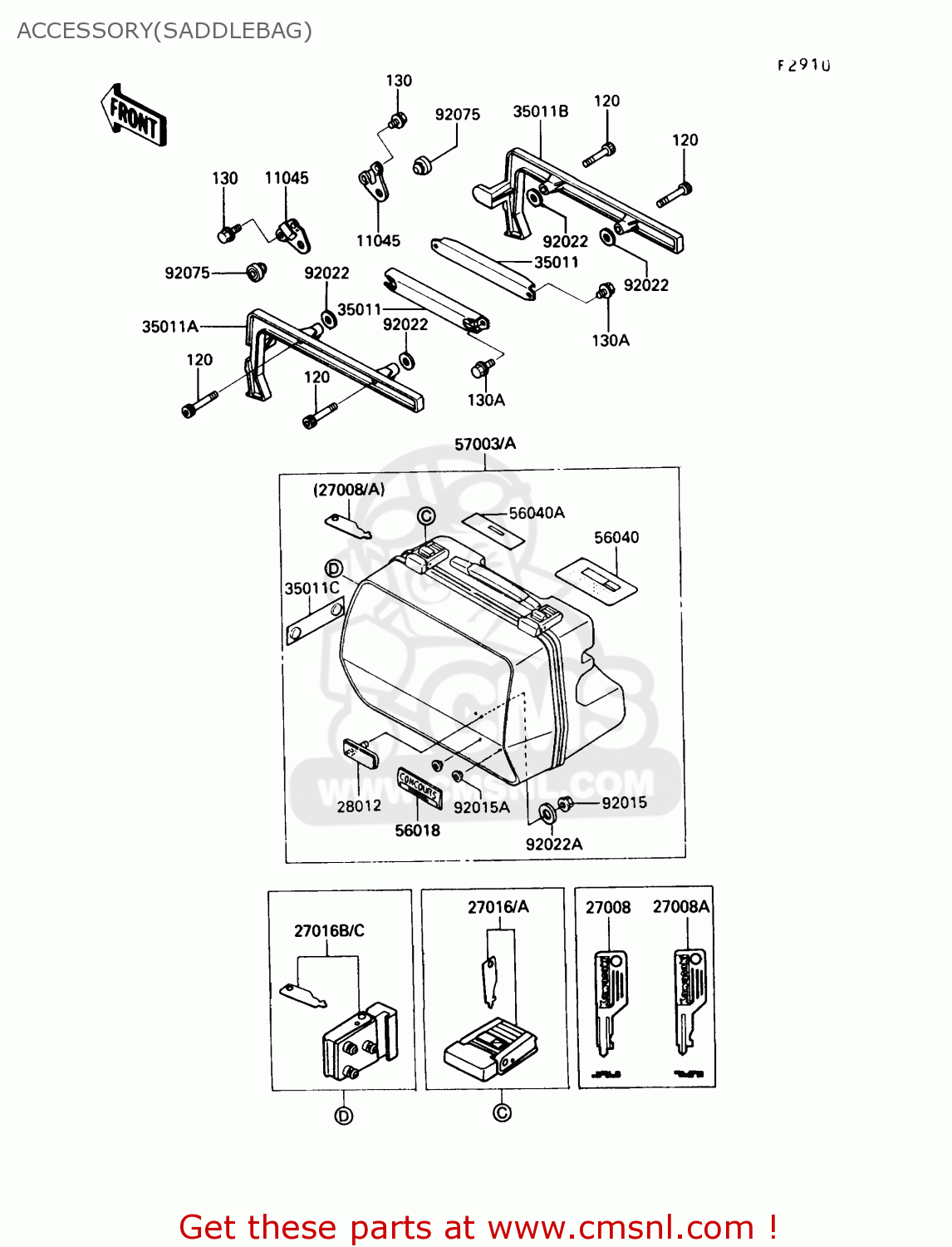 ACCESSORY(SADDLEBAG) ZG1000A5 CONCOURS 1990 USA CALIFORNIA CANADA