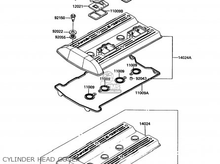 CYLINDER HEAD COVER - ZG1000A5 CONCOURS 1990 USA CALIFORNIA CANADA