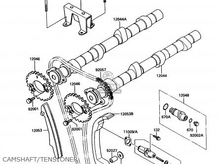 CAMSHAFT/TENSIONER - ZG1000A5 CONCOURS 1990 USA CALIFORNIA CANADA