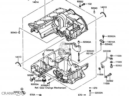 CRANKCASE - ZG1000A5 CONCOURS 1990 USA CALIFORNIA CANADA