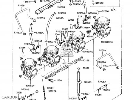 CARBURETOR - ZG1000A5 CONCOURS 1990 USA CALIFORNIA CANADA