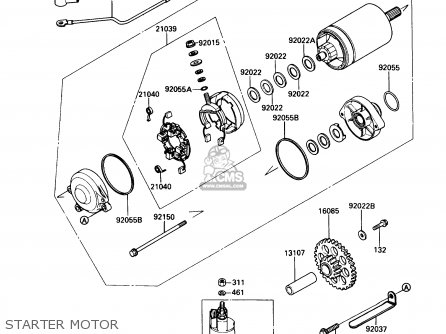 STARTER MOTOR - ZG1000A5 CONCOURS 1990 USA CALIFORNIA CANADA