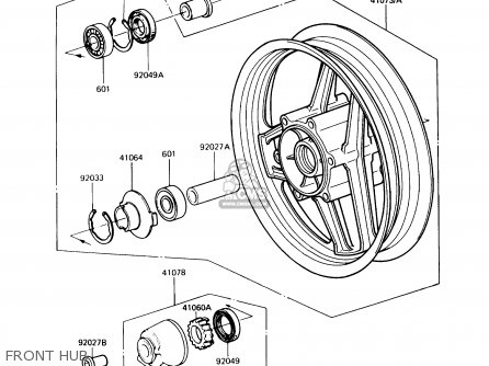 FRONT HUB - ZG1000A5 CONCOURS 1990 USA CALIFORNIA CANADA