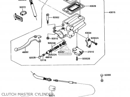 CLUTCH MASTER CYLINDER - ZG1000A5 CONCOURS 1990 USA CALIFORNIA CANADA