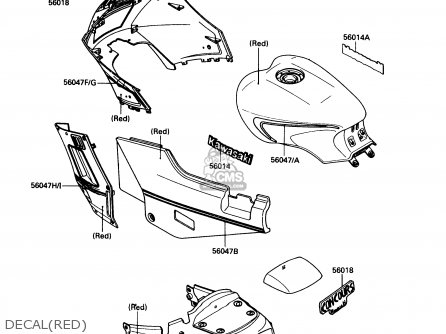 DECAL(RED) - ZG1000A5 CONCOURS 1990 USA CALIFORNIA CANADA