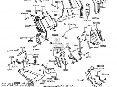 COWLING LOWERS - ZG1000A5 CONCOURS 1990 USA CALIFORNIA CANADA