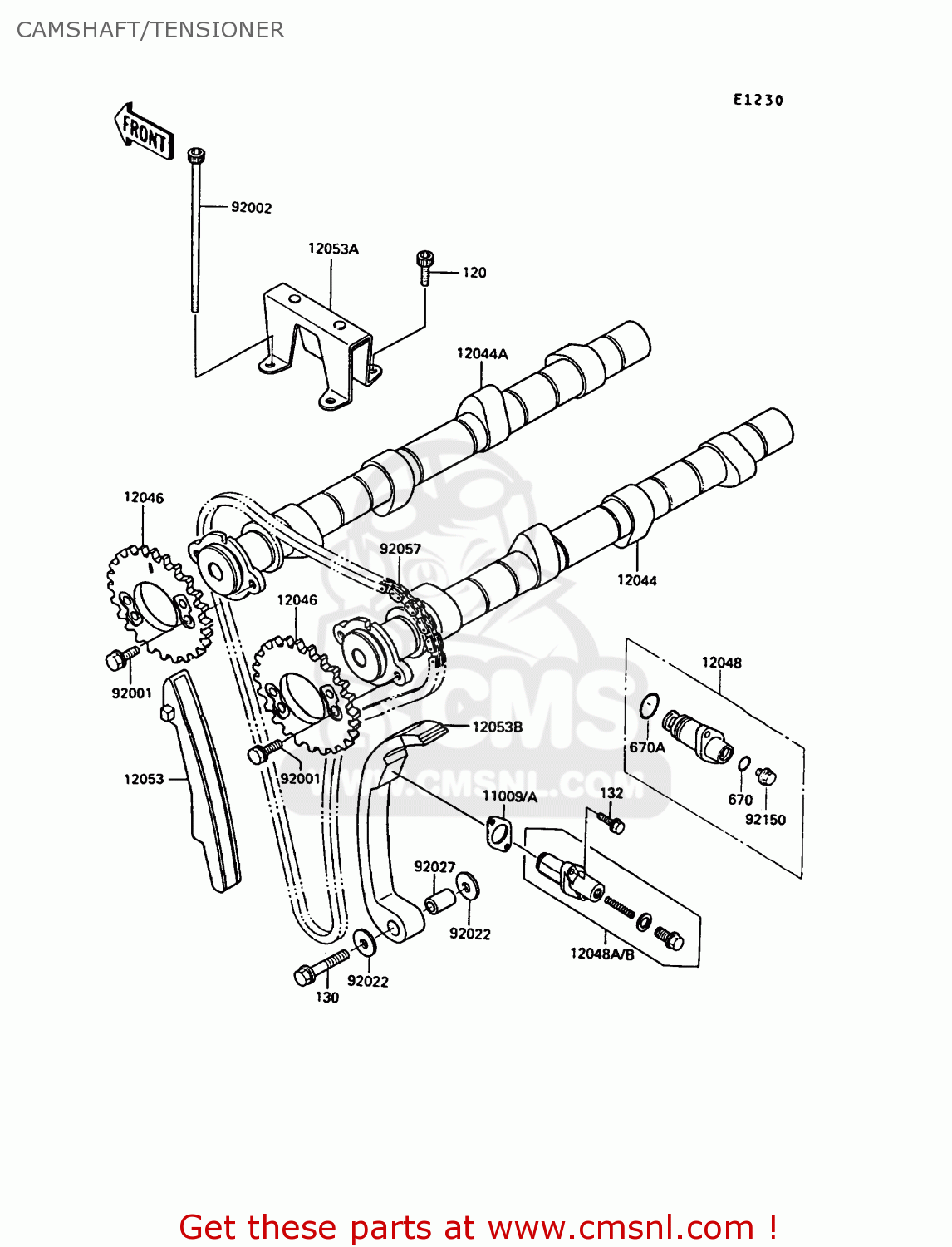 CAMSHAFT/TENSIONER ZG1000A6 1000GTR 1991 AUSTRIA NR
