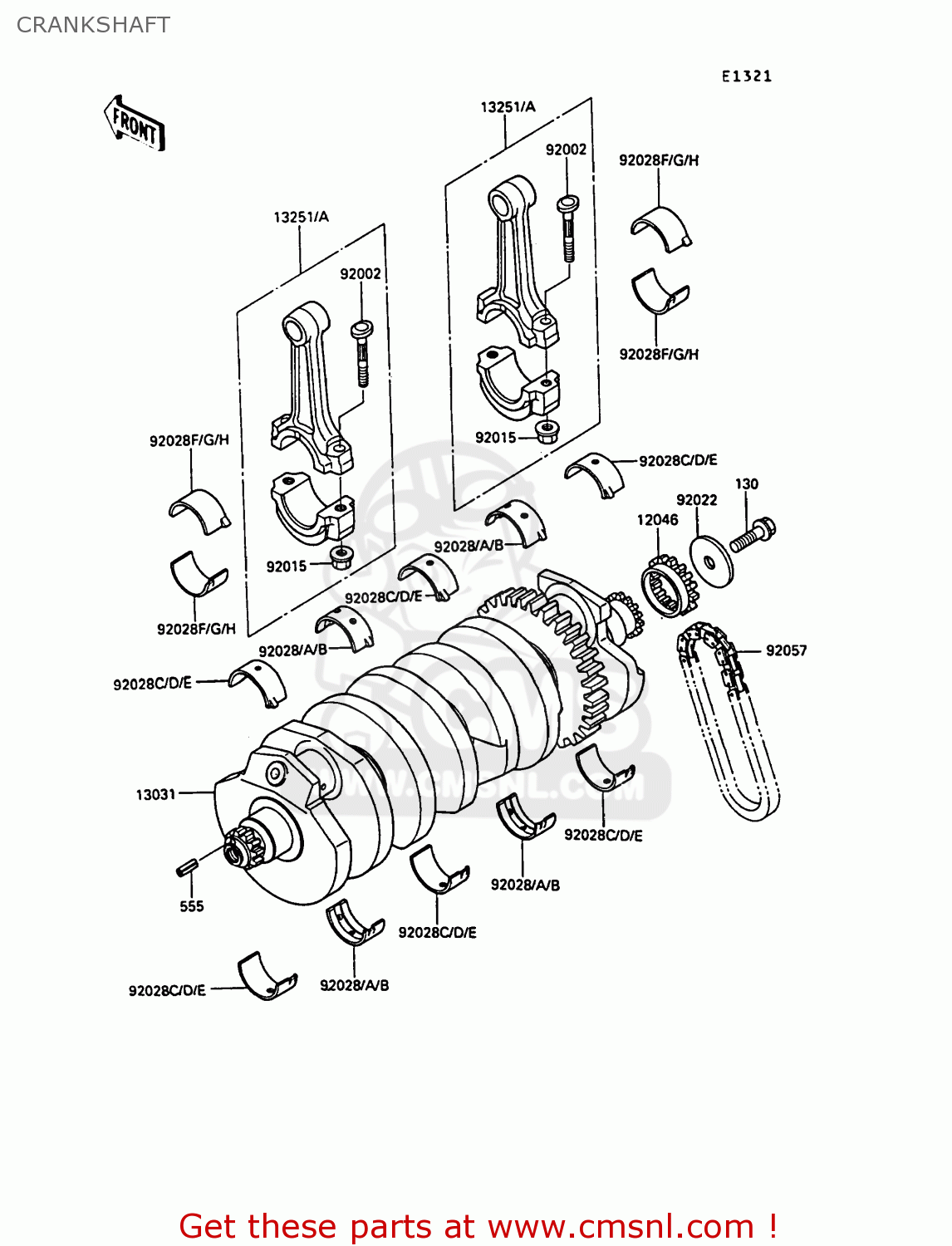 CRANKSHAFT ZG1000A6 1000GTR 1991 AUSTRIA NR