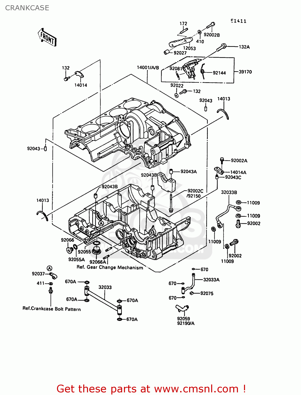 CRANKCASE ZG1000A6 1000GTR 1991 AUSTRIA NR