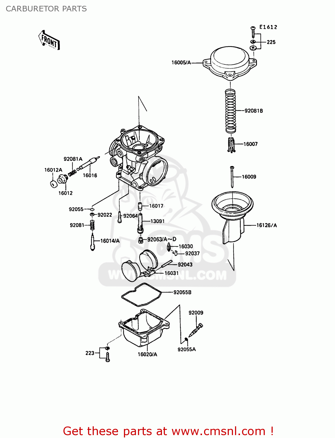 CARBURETOR PARTS ZG1000A6 1000GTR 1991 AUSTRIA NR