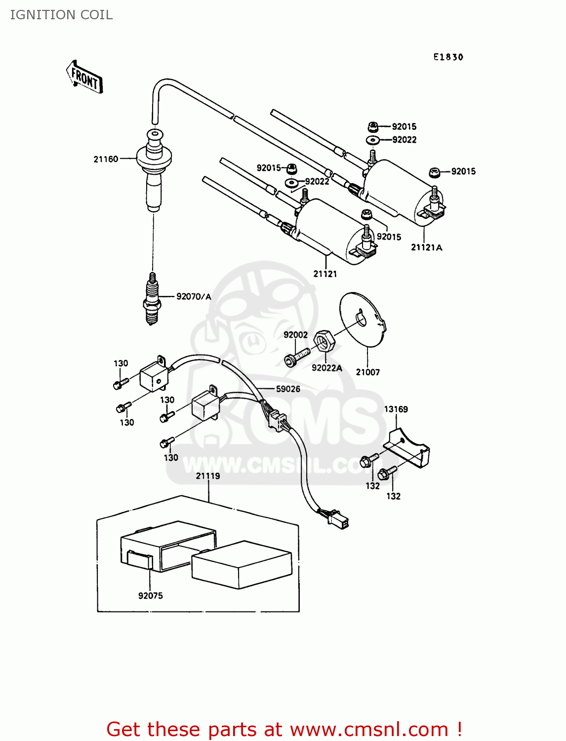 IGNITION COIL ZG1000A6 1000GTR 1991 AUSTRIA NR