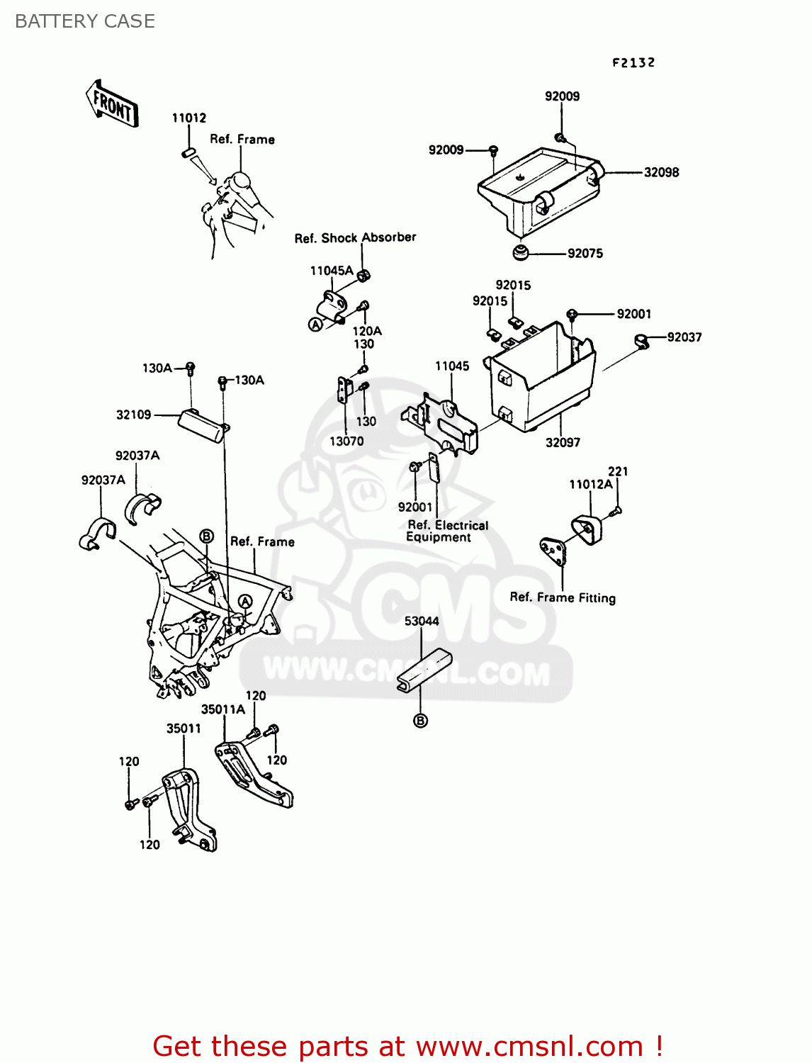 BATTERY CASE ZG1000A6 1000GTR 1991 AUSTRIA NR