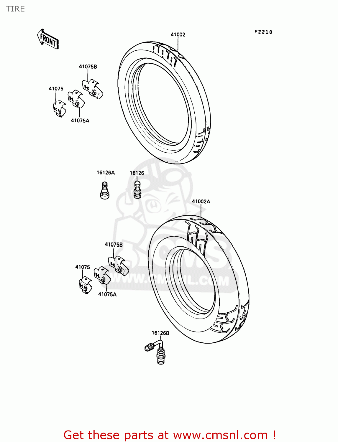 TIRE ZG1000A6 1000GTR 1991 AUSTRIA NR
