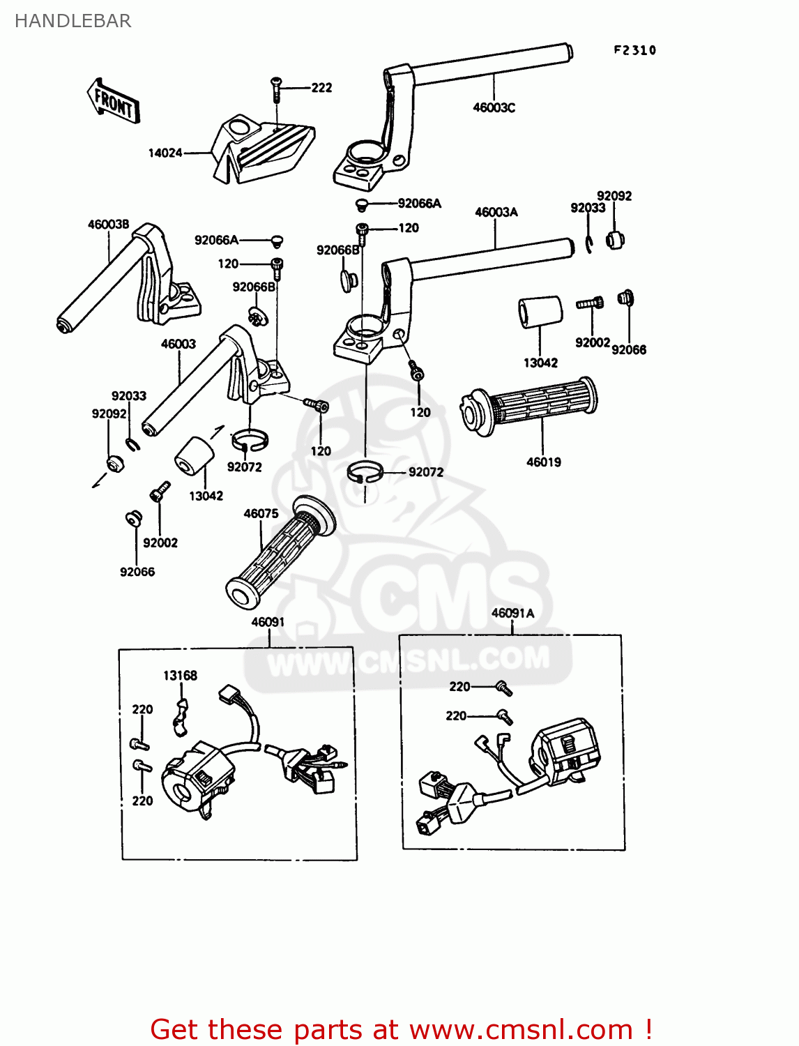 HANDLEBAR ZG1000A6 1000GTR 1991 AUSTRIA NR