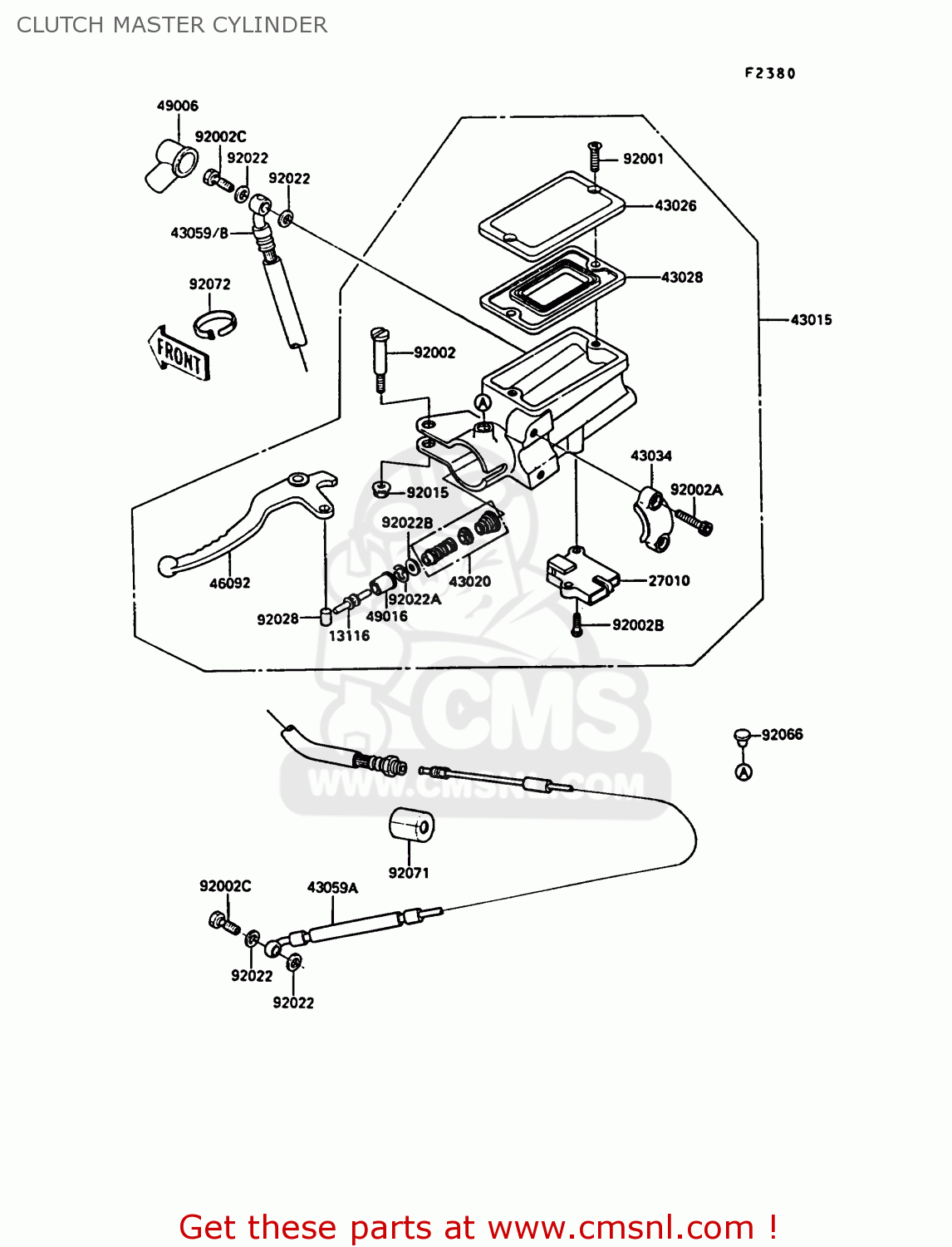 CLUTCH MASTER CYLINDER ZG1000A6 1000GTR 1991 AUSTRIA NR