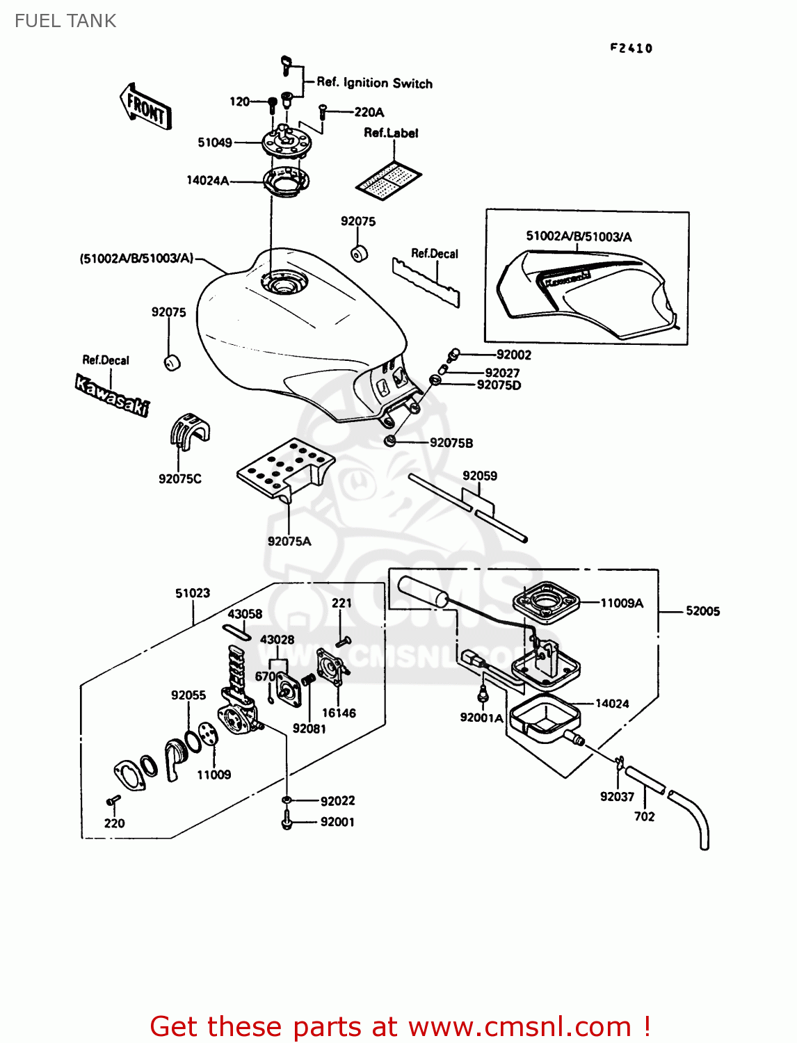 FUEL TANK ZG1000A6 1000GTR 1991 AUSTRIA NR