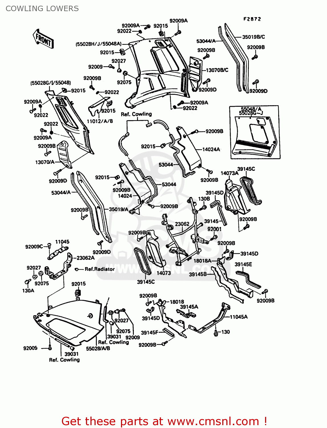 COWLING LOWERS ZG1000A6 1000GTR 1991 AUSTRIA NR