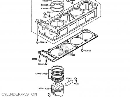 CYLINDER/PISTON - ZG1000A6 1000GTR 1991 AUSTRIA NR