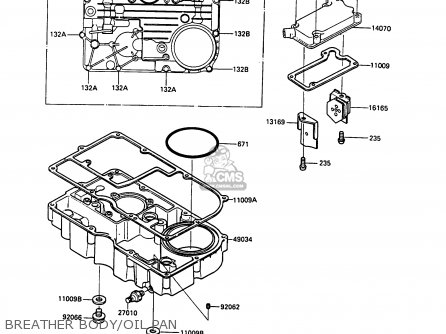 BREATHER BODY/OIL PAN - ZG1000A6 1000GTR 1991 AUSTRIA NR