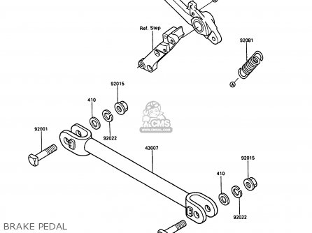 BRAKE PEDAL - ZG1000A6 1000GTR 1991 AUSTRIA NR