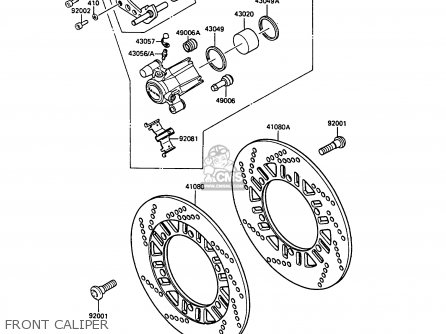 FRONT CALIPER - ZG1000A6 1000GTR 1991 AUSTRIA NR