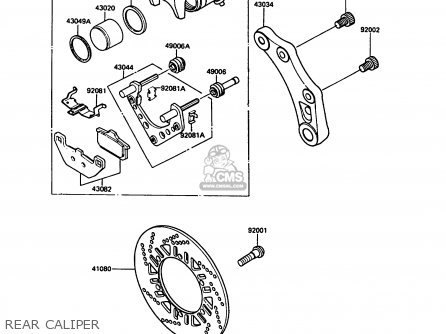 REAR CALIPER - ZG1000A6 1000GTR 1991 AUSTRIA NR