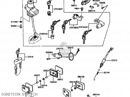 IGNITION SWITCH - ZG1000A6 1000GTR 1991 AUSTRIA NR