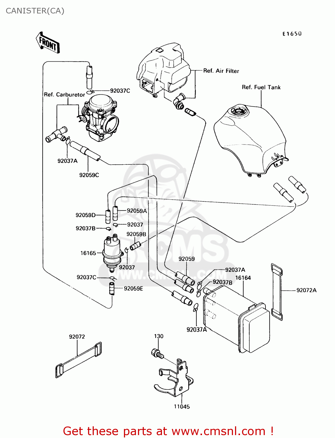 CANISTER(CA) ZG1000A6 CONCOURS 1991 USA CALIFORNIA CANADA