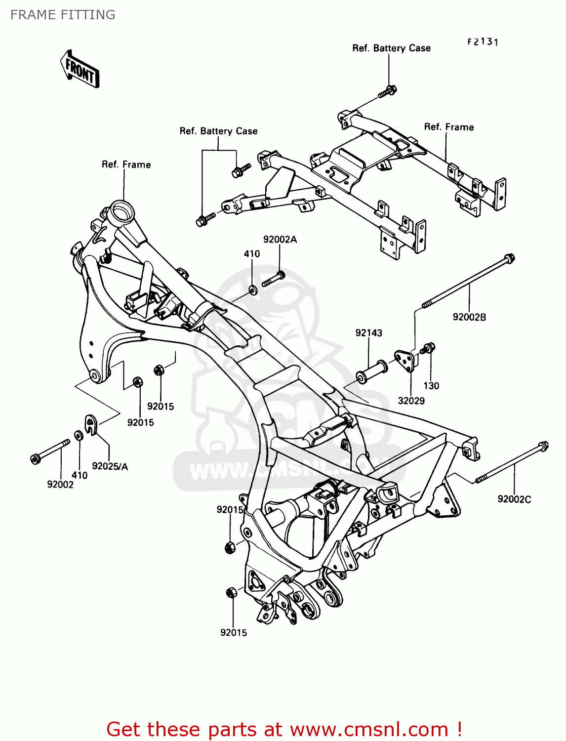 FRAME FITTING ZG1000A6 CONCOURS 1991 USA CALIFORNIA CANADA