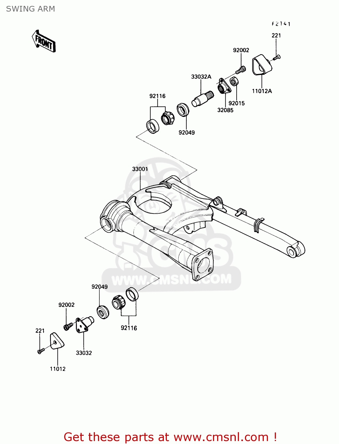 SWING ARM ZG1000A6 CONCOURS 1991 USA CALIFORNIA CANADA