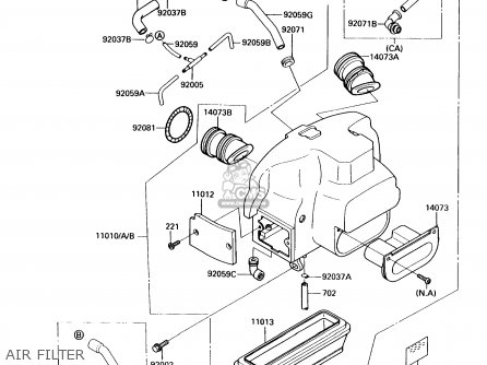 AIR FILTER - ZG1000A6 CONCOURS 1991 USA CALIFORNIA CANADA
