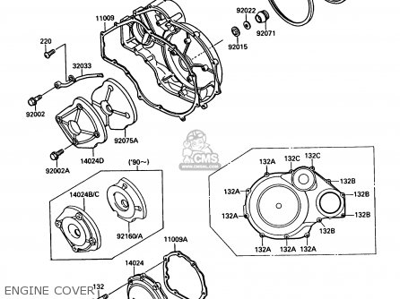 ENGINE COVER - ZG1000A6 CONCOURS 1991 USA CALIFORNIA CANADA