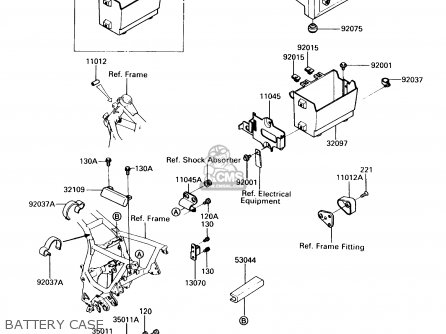 BATTERY CASE - ZG1000A6 CONCOURS 1991 USA CALIFORNIA CANADA