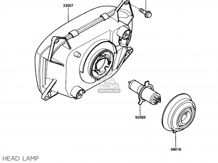 HEAD LAMP - ZG1000A6 CONCOURS 1991 USA CALIFORNIA CANADA